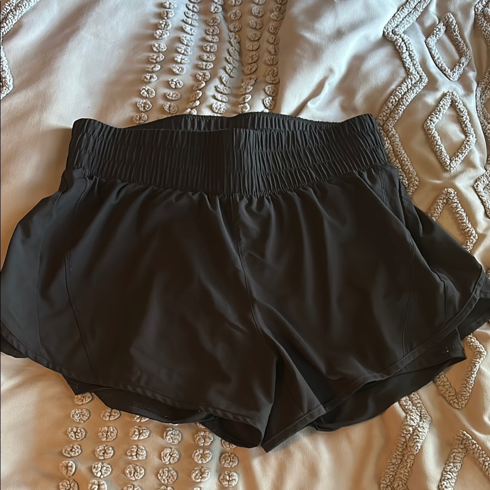 Avia Black Athletic Shorts with Elastic Waistband
